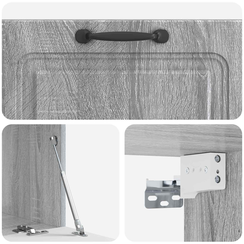 Mobile Porta TV da Muro Grigio Sonoma 78,5 x 41 x 30 cm