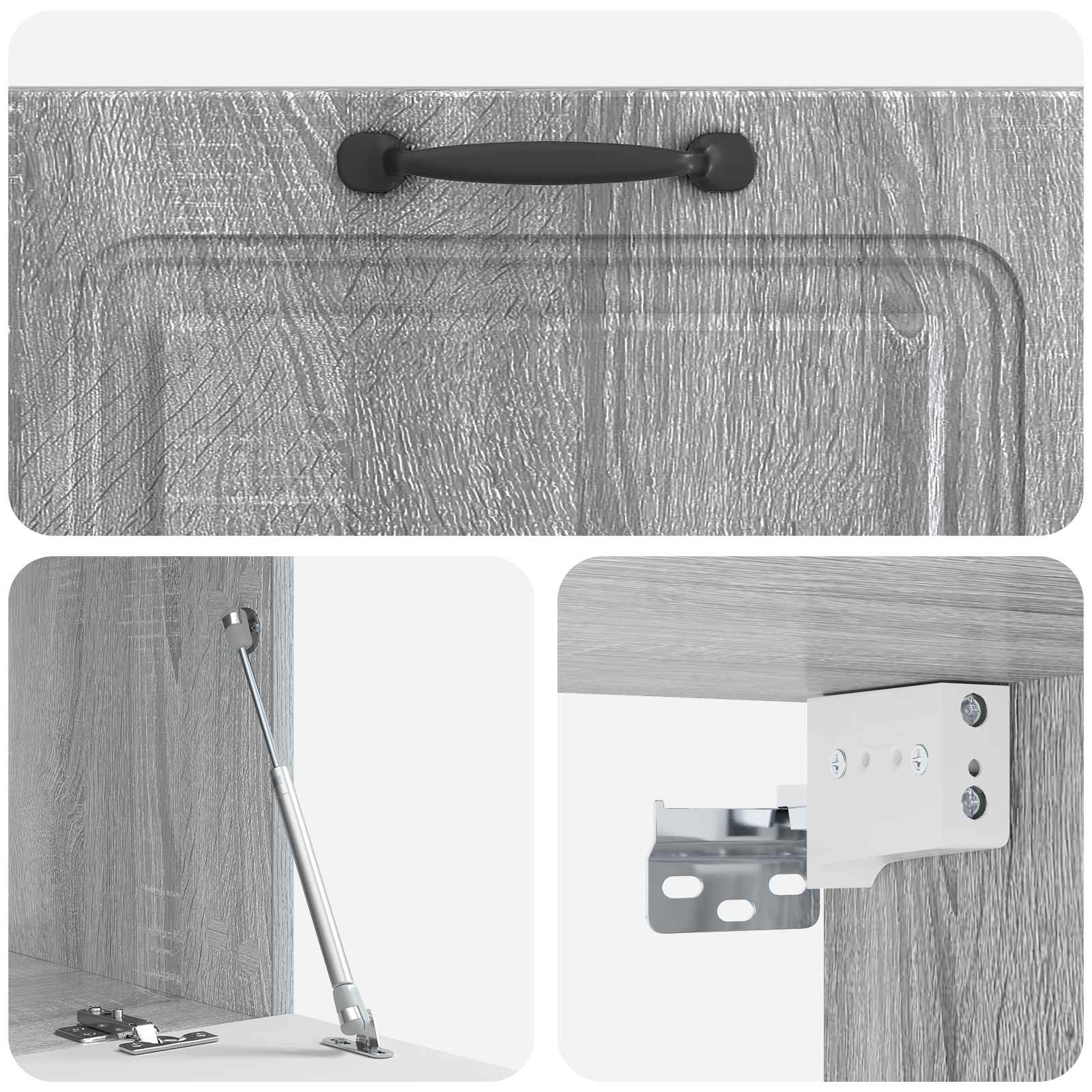 Mobile Porta TV da Muro Grigio Sonoma 78,5 x 41 x 30 cm