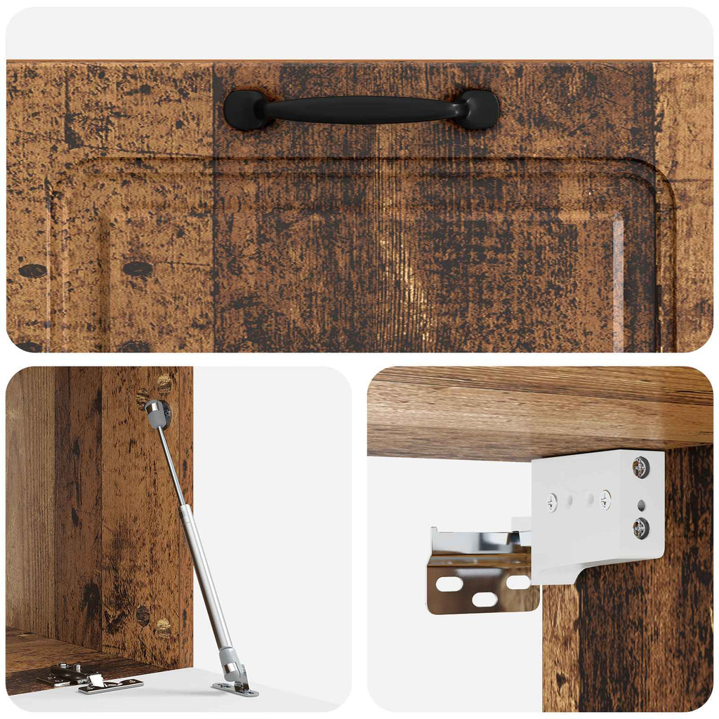 Mobile Porta TV da Muro Legno antico 78,5 x 41 x 30 cm