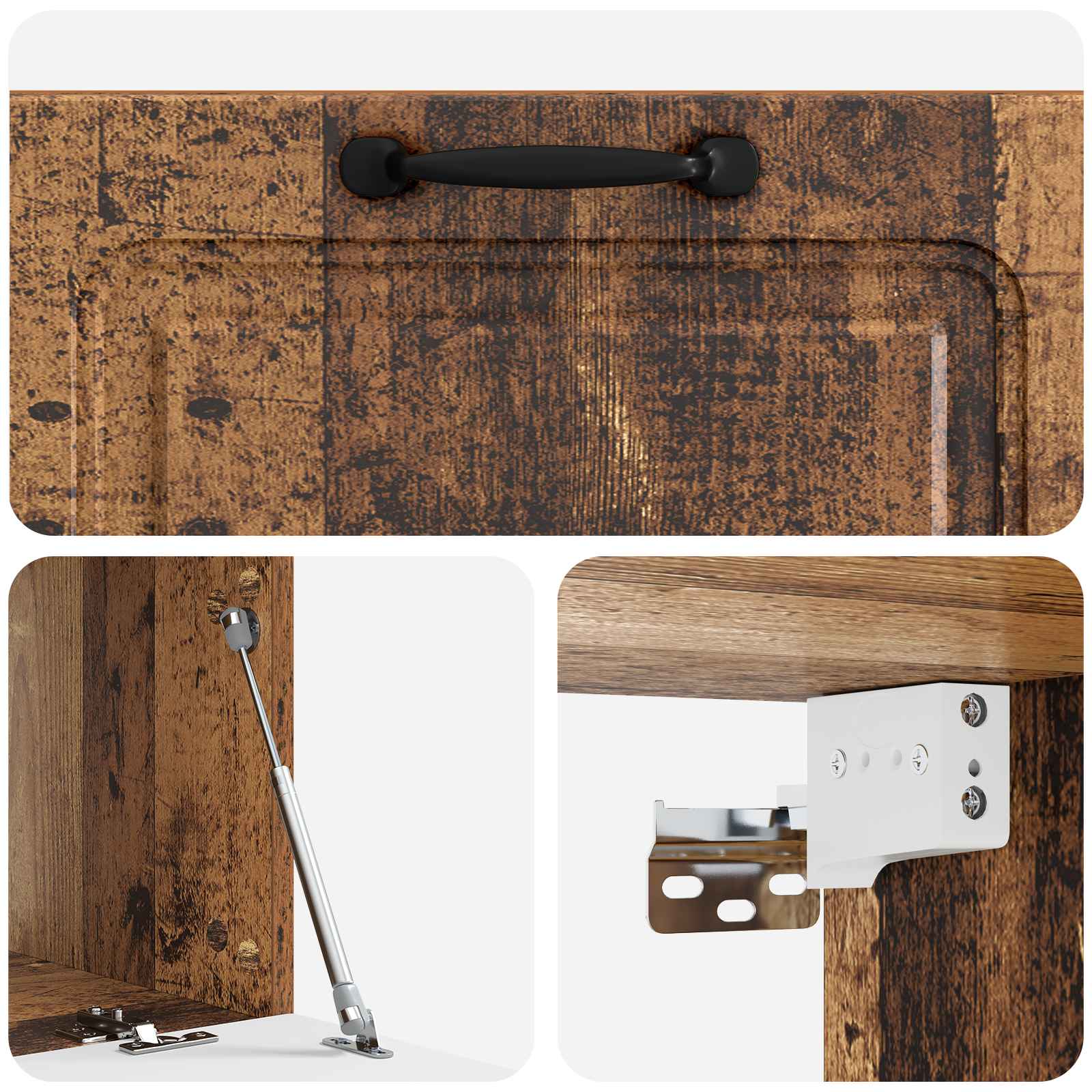 Mobile Porta TV da Muro Legno antico 78,5 x 41 x 30 cm