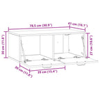 Mobile Porta TV da Muro Legno antico 78,5 x 41 x 30 cm