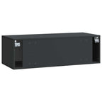 Mobile Porta TV da Muro Montaggio a parete Nero 98 x 41 x 30 cm