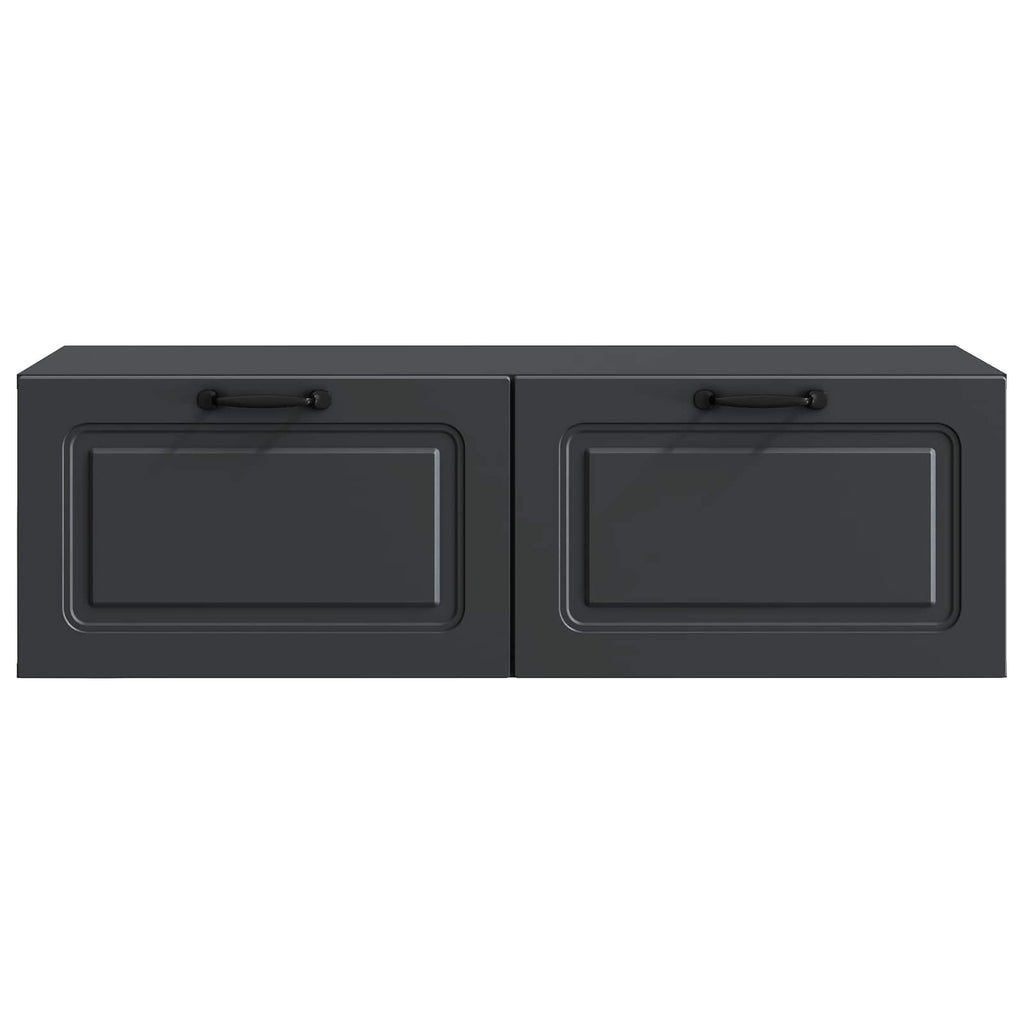 Mobile Porta TV da Muro Montaggio a parete Nero 98 x 41 x 30 cm