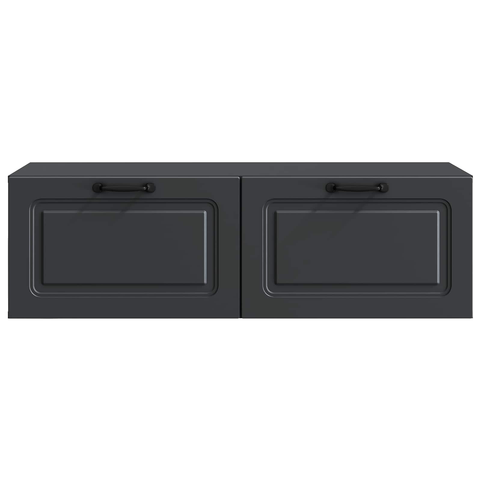 Mobile Porta TV da Muro Montaggio a parete Nero 98 x 41 x 30 cm