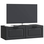 Mobile Porta TV da Muro Montaggio a parete Nero 98 x 41 x 30 cm