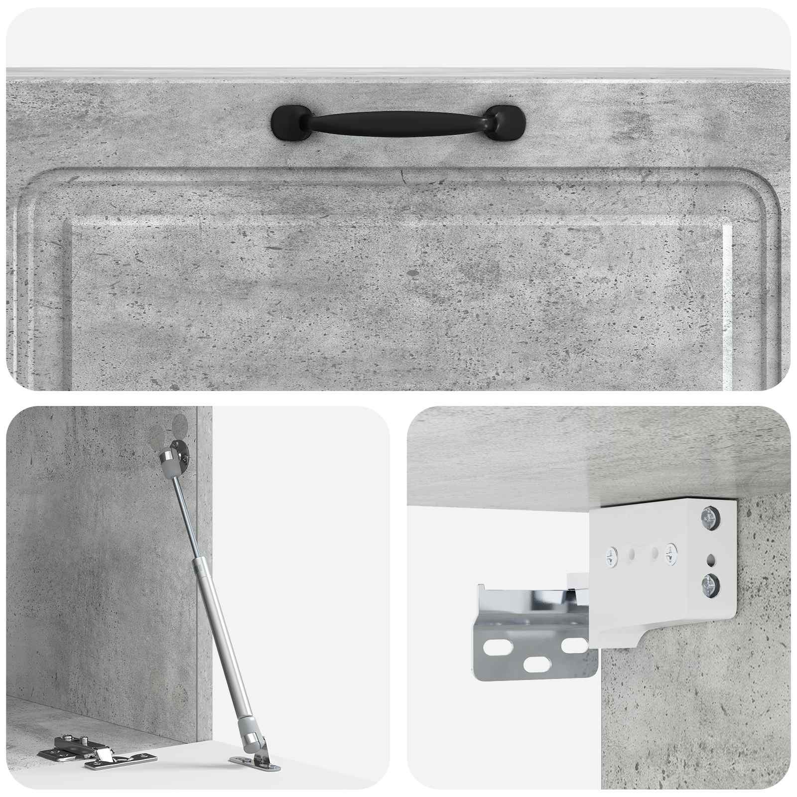 Mobile Porta TV da Muro Grigio Cemento 98 x 41 x 30 cm
