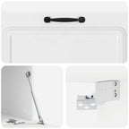 Mobile Porta TV da Muro Bianco Lucido 98 x 41 x 30 cm
