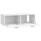 Mobile Porta TV da Muro Bianco Lucido 98 x 41 x 30 cm