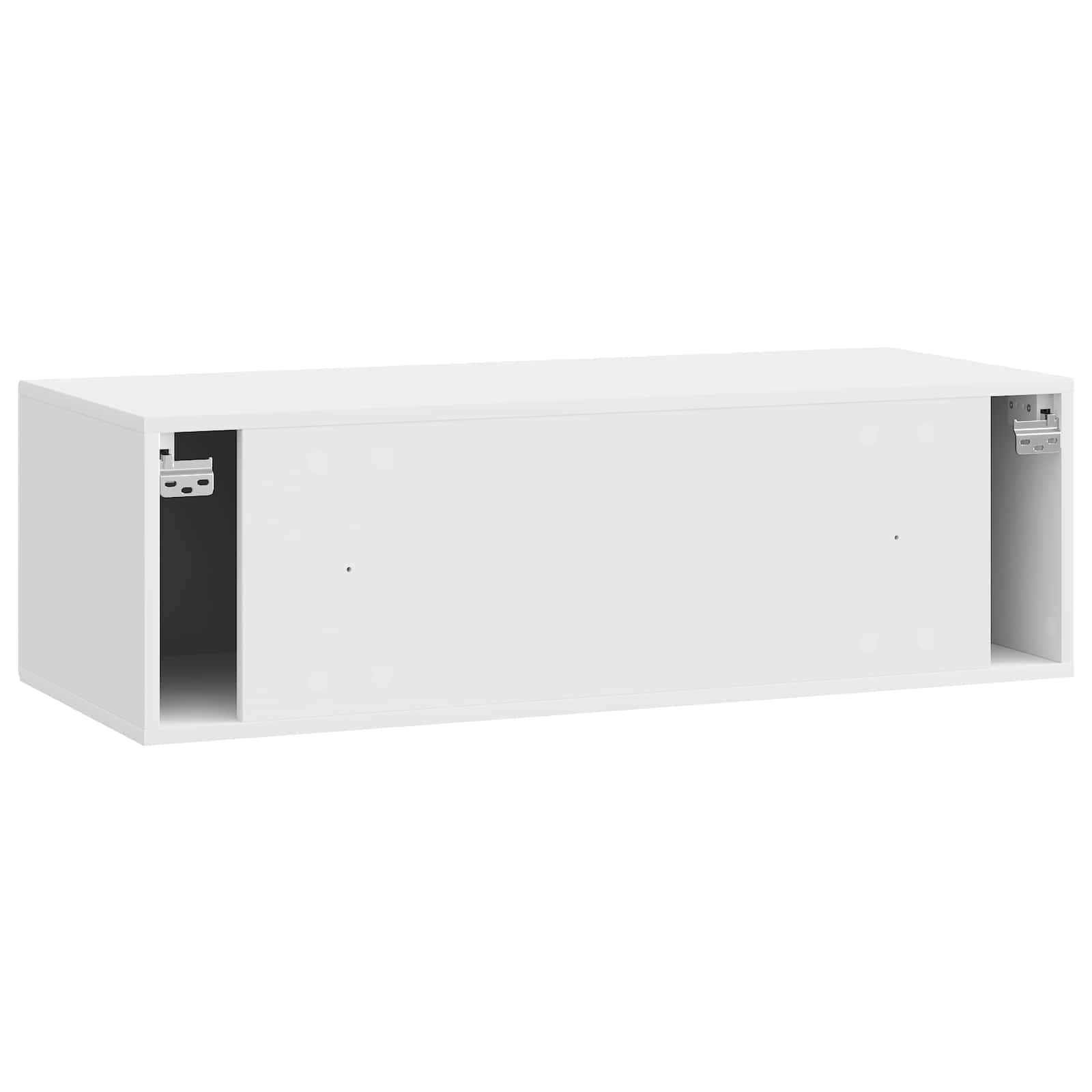 Mobile Porta TV da Muro Bianco Lucido 98 x 41 x 30 cm