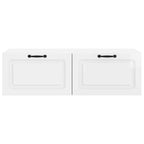 Mobile Porta TV da Muro Bianco Lucido 98 x 41 x 30 cm