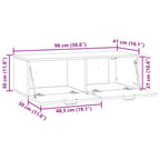 Mobile Porta TV da Muro Bianco Lucido 98 x 41 x 30 cm