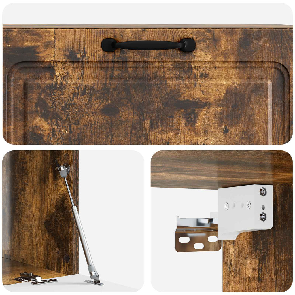 Mobile Porta TV da Muro Rovere Fumo 98 x 41 x 30 cm
