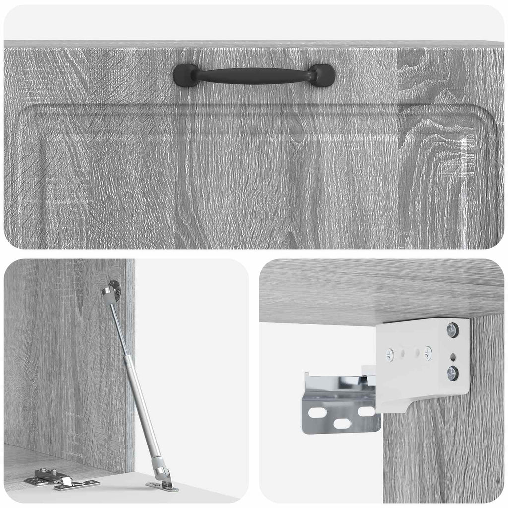 Mobile Porta TV da Muro Grigio Sonoma 98 x 41 x 30 cm
