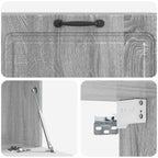 Mobile Porta TV da Muro Grigio Sonoma 98 x 41 x 30 cm