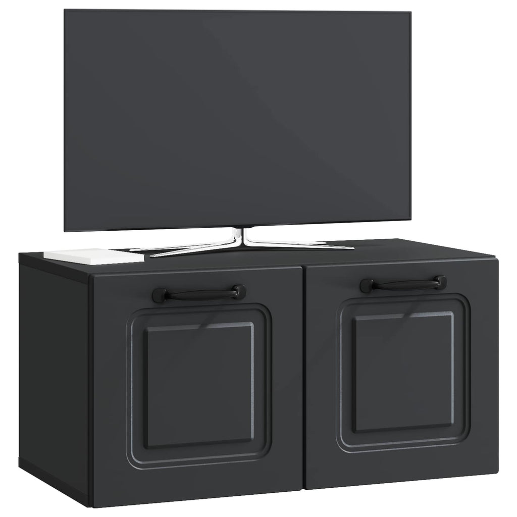 Mobile Porta TV da Muro Nero 59,5 x 31 x 30 cm