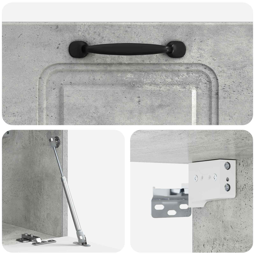 Mobile Porta TV da Muro Grigio Cemento 59,5 x 31 x 30 cm
