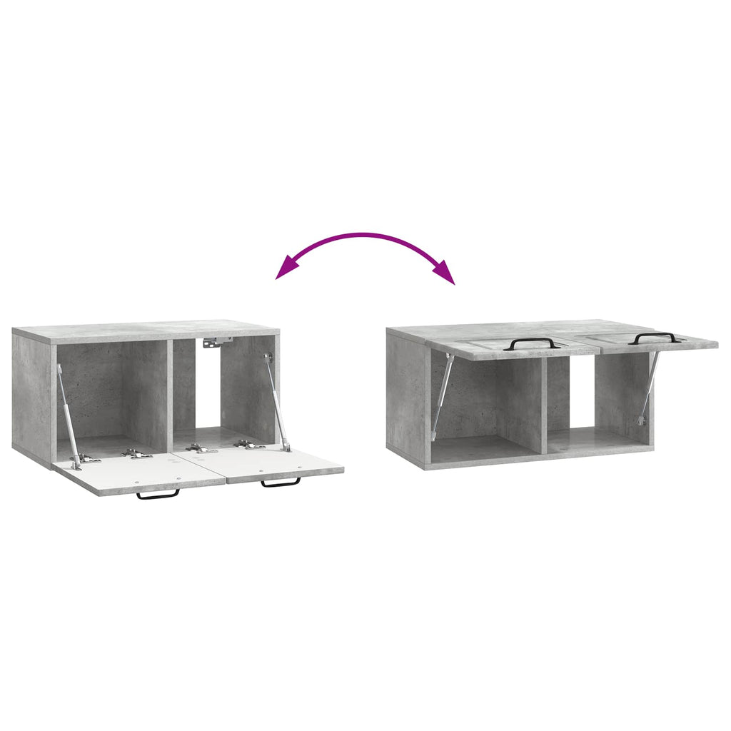 Mobile Porta TV da Muro Grigio Cemento 59,5 x 31 x 30 cm
