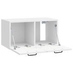 Mobile Porta TV da Muro Bianco Lucido 59,5 x 31 x 30 cm
