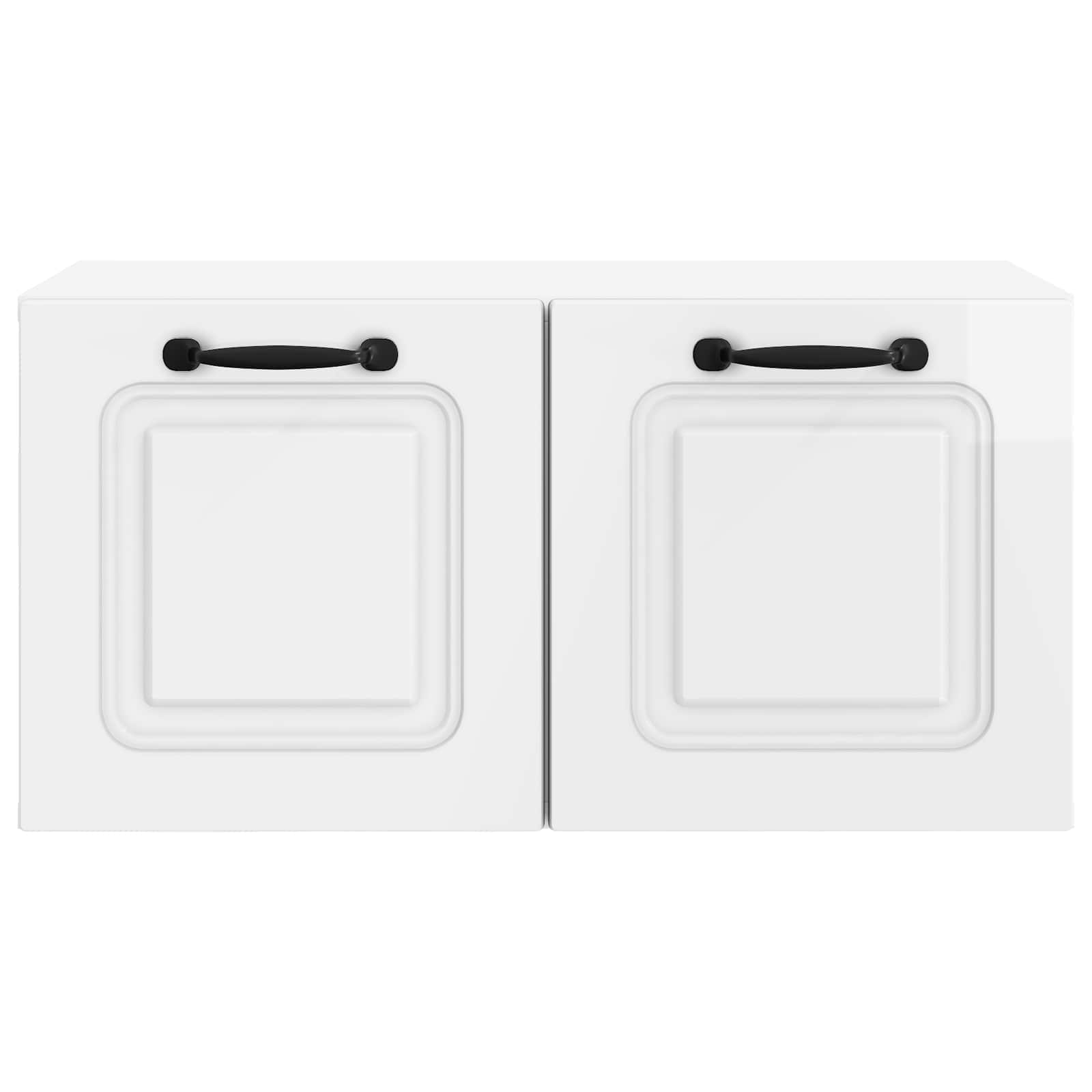 Mobile Porta TV da Muro Bianco Lucido 59,5 x 31 x 30 cm