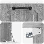 Mobile Porta TV da Muro Grigio Sonoma 59,5 x 31 x 30 cm