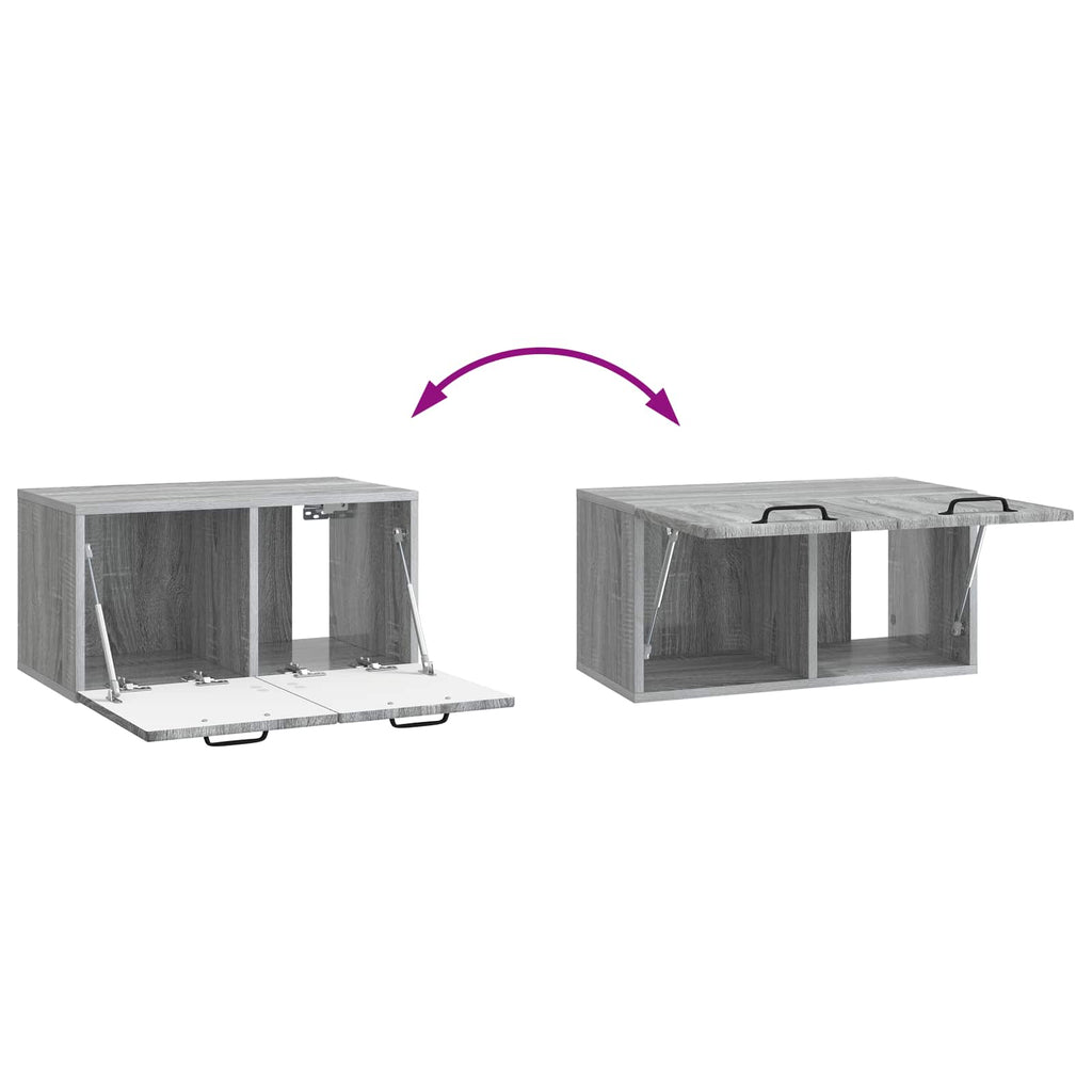 Mobile Porta TV da Muro Grigio Sonoma 59,5 x 31 x 30 cm