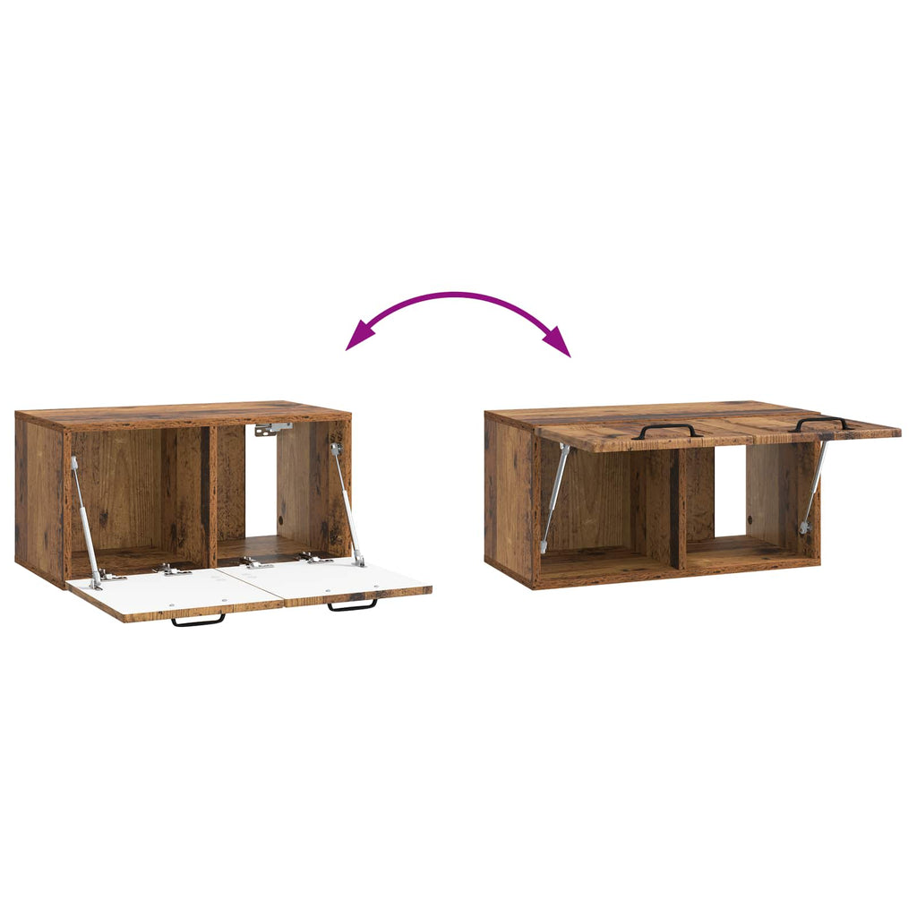 Mobile Porta TV da Muro Legno antico 59,5 x 31 x 30 cm