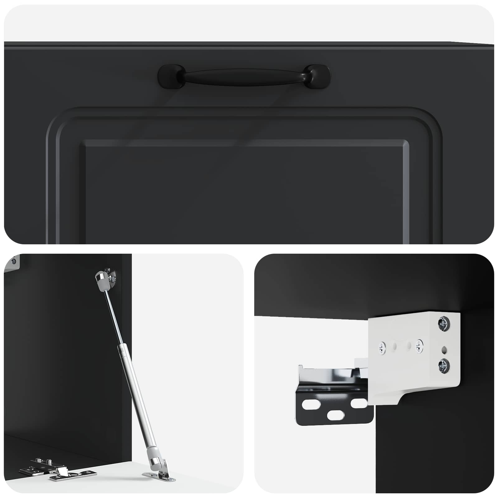 Mobile Porta TV da Muro Nero 78,5 x 31 x 30 cm