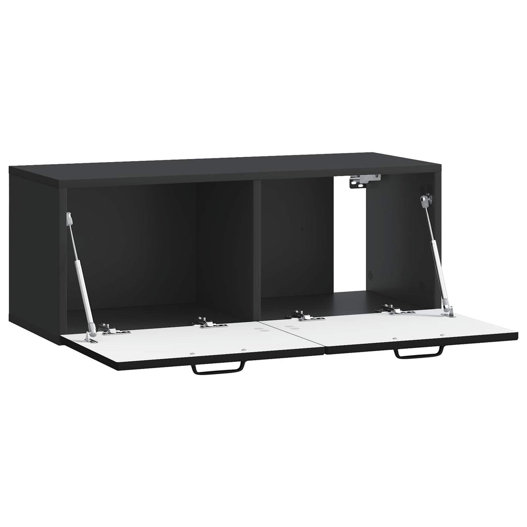 Mobile Porta TV da Muro Nero 78,5 x 31 x 30 cm