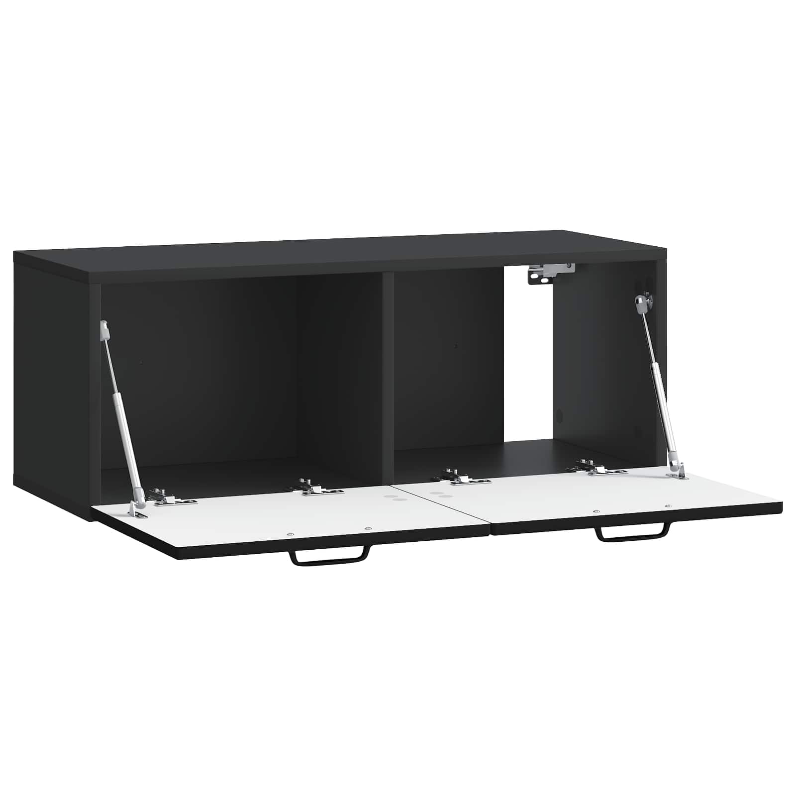 Mobile Porta TV da Muro Nero 78,5 x 31 x 30 cm