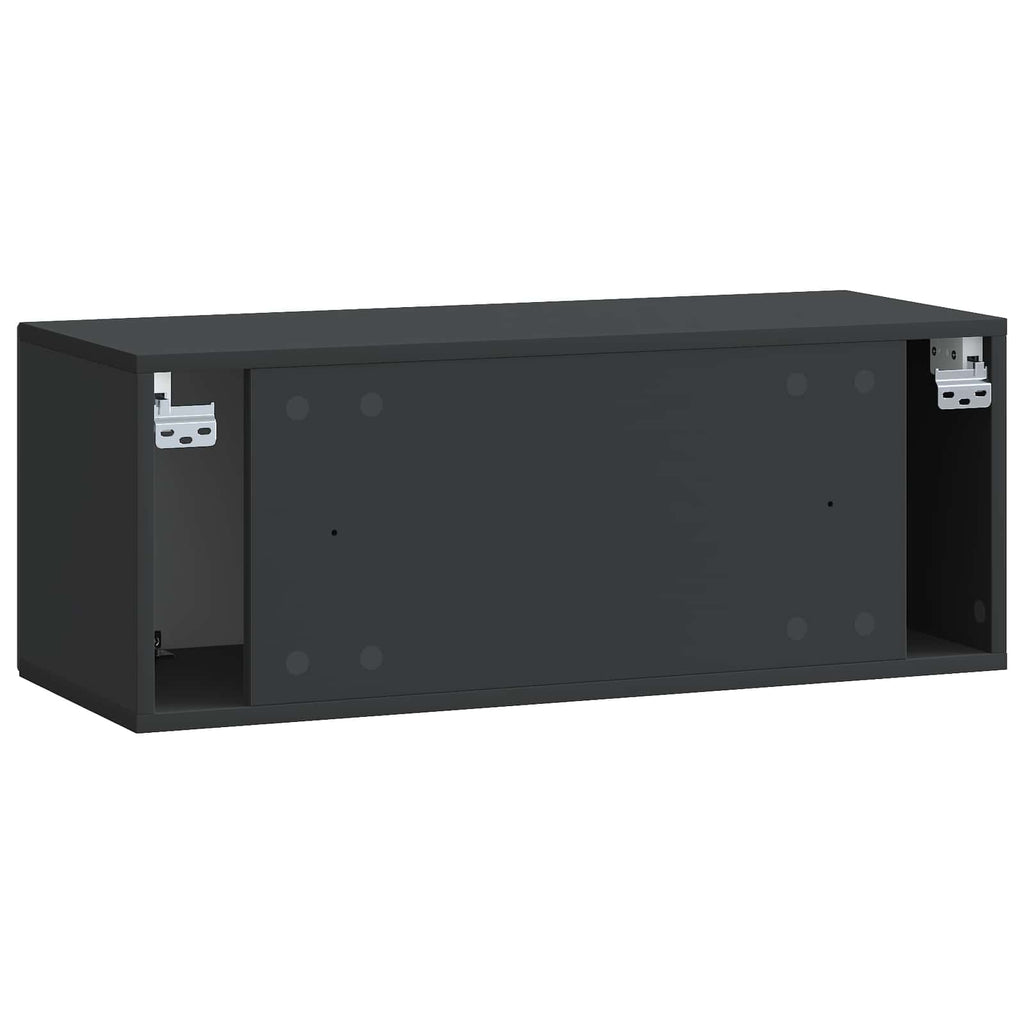 Mobile Porta TV da Muro Nero 78,5 x 31 x 30 cm