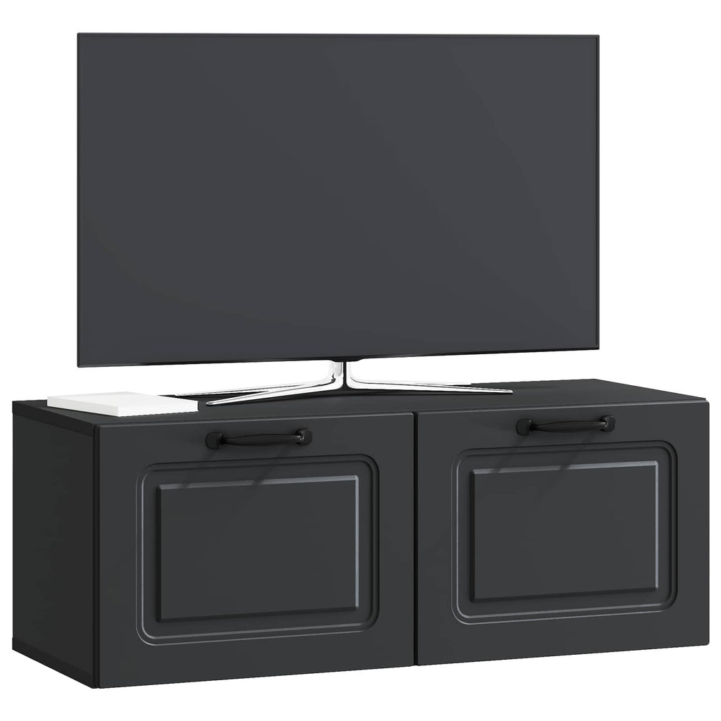 Mobile Porta TV da Muro Nero 78,5 x 31 x 30 cm
