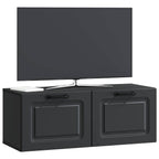 Mobile Porta TV da Muro Nero 78,5 x 31 x 30 cm