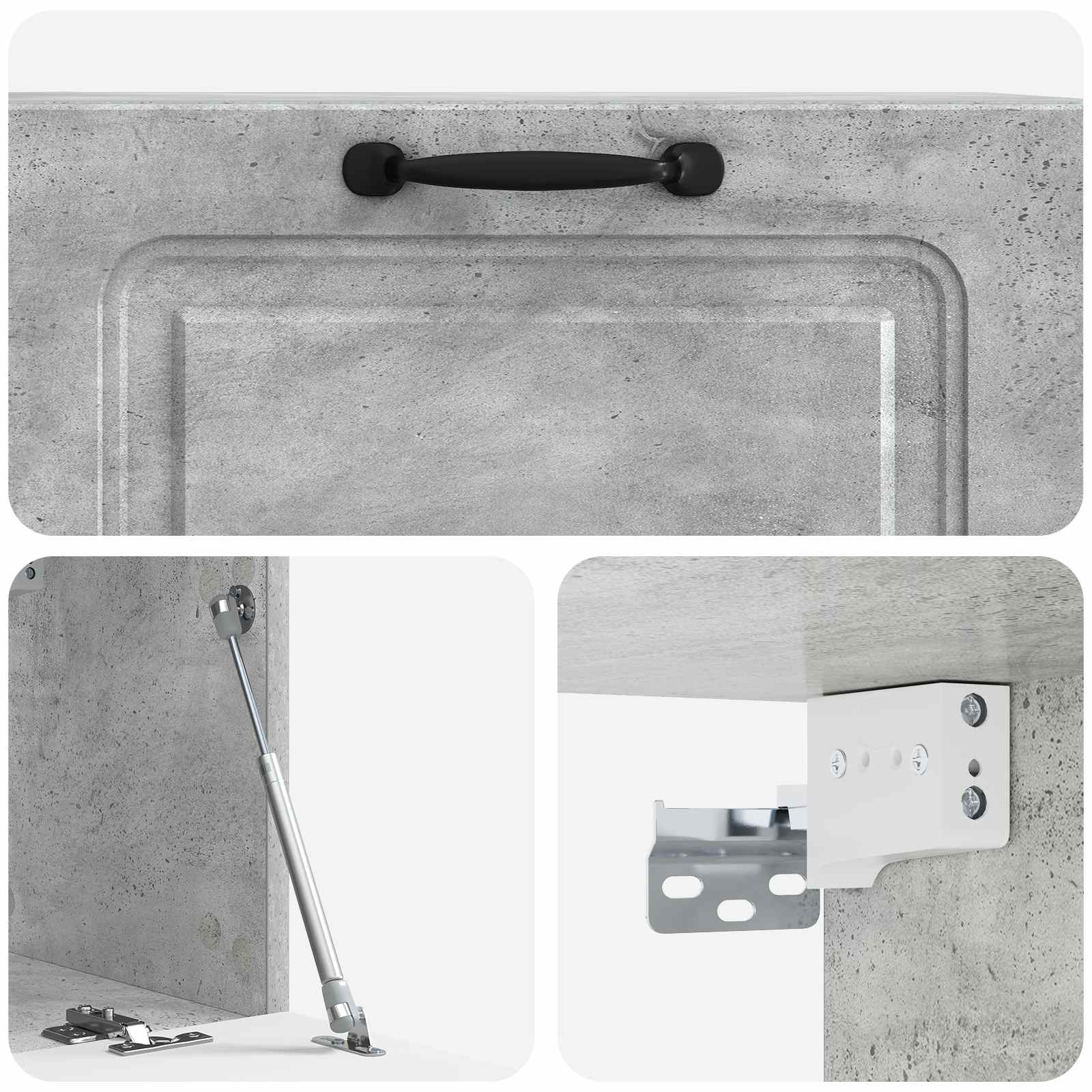 Mobile Porta TV da Muro Grigio Cemento 78,5 x 31 x 30 cm