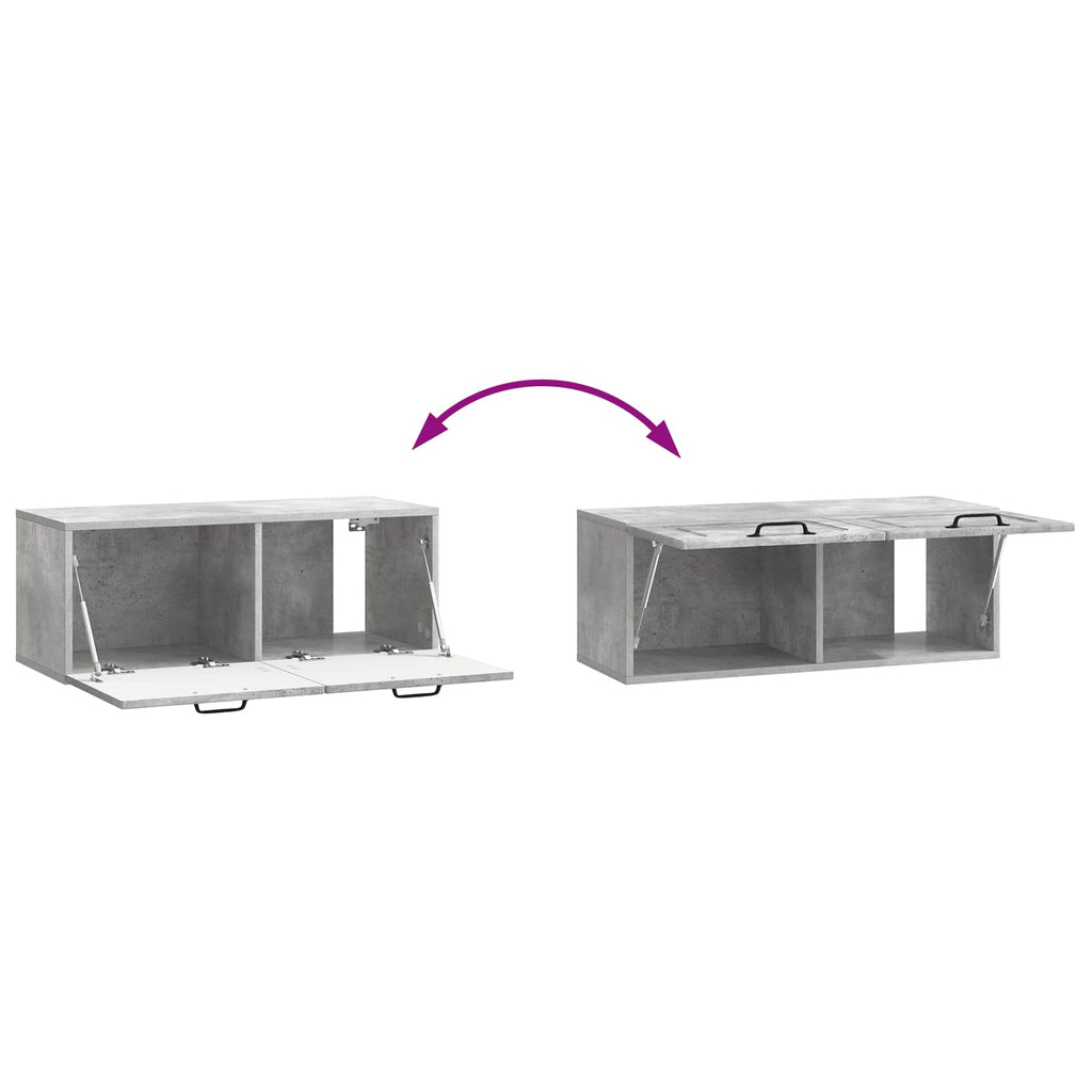 Mobile Porta TV da Muro Grigio Cemento 78,5 x 31 x 30 cm