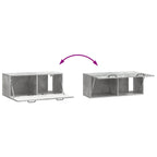 Mobile Porta TV da Muro Grigio Cemento 78,5 x 31 x 30 cm