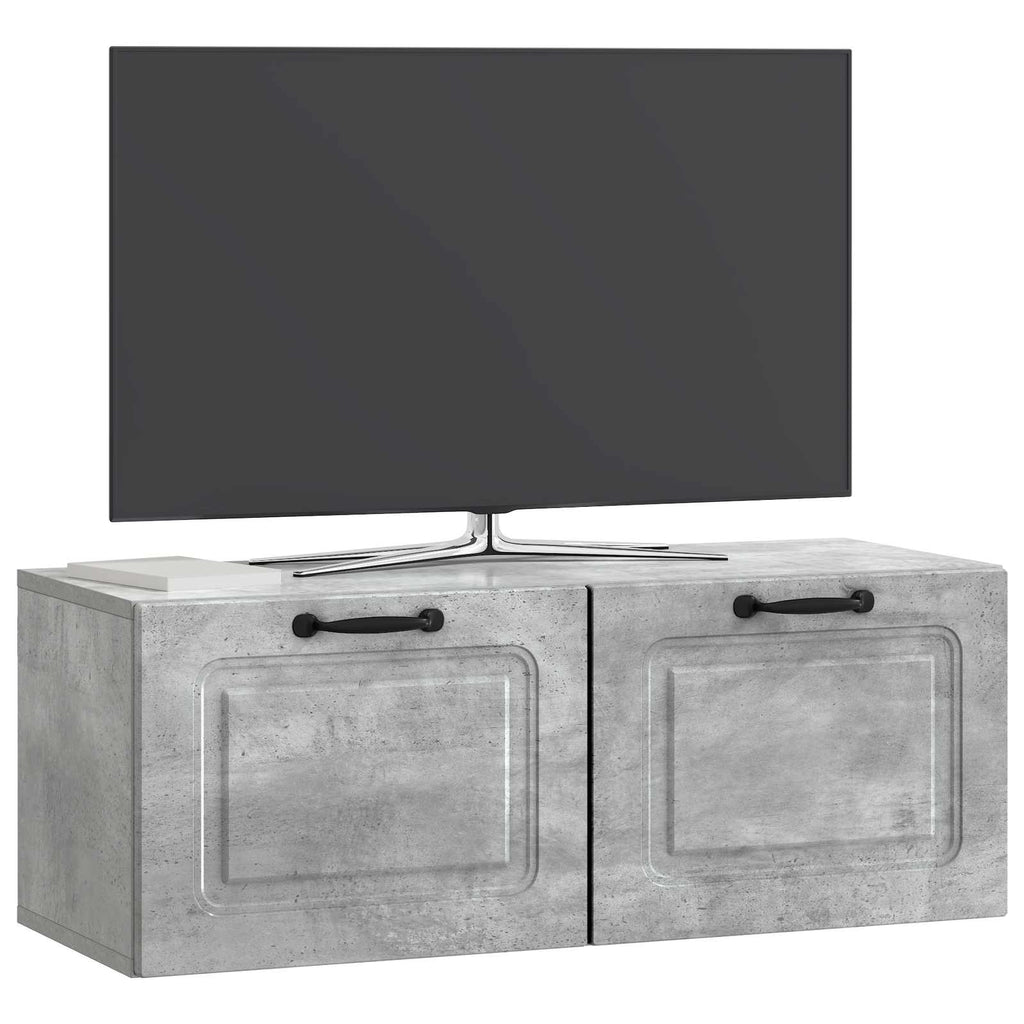 Mobile Porta TV da Muro Grigio Cemento 78,5 x 31 x 30 cm