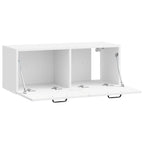 Mobile Porta TV da Muro Bianco Lucido 78,5 x 31 x 30 cm