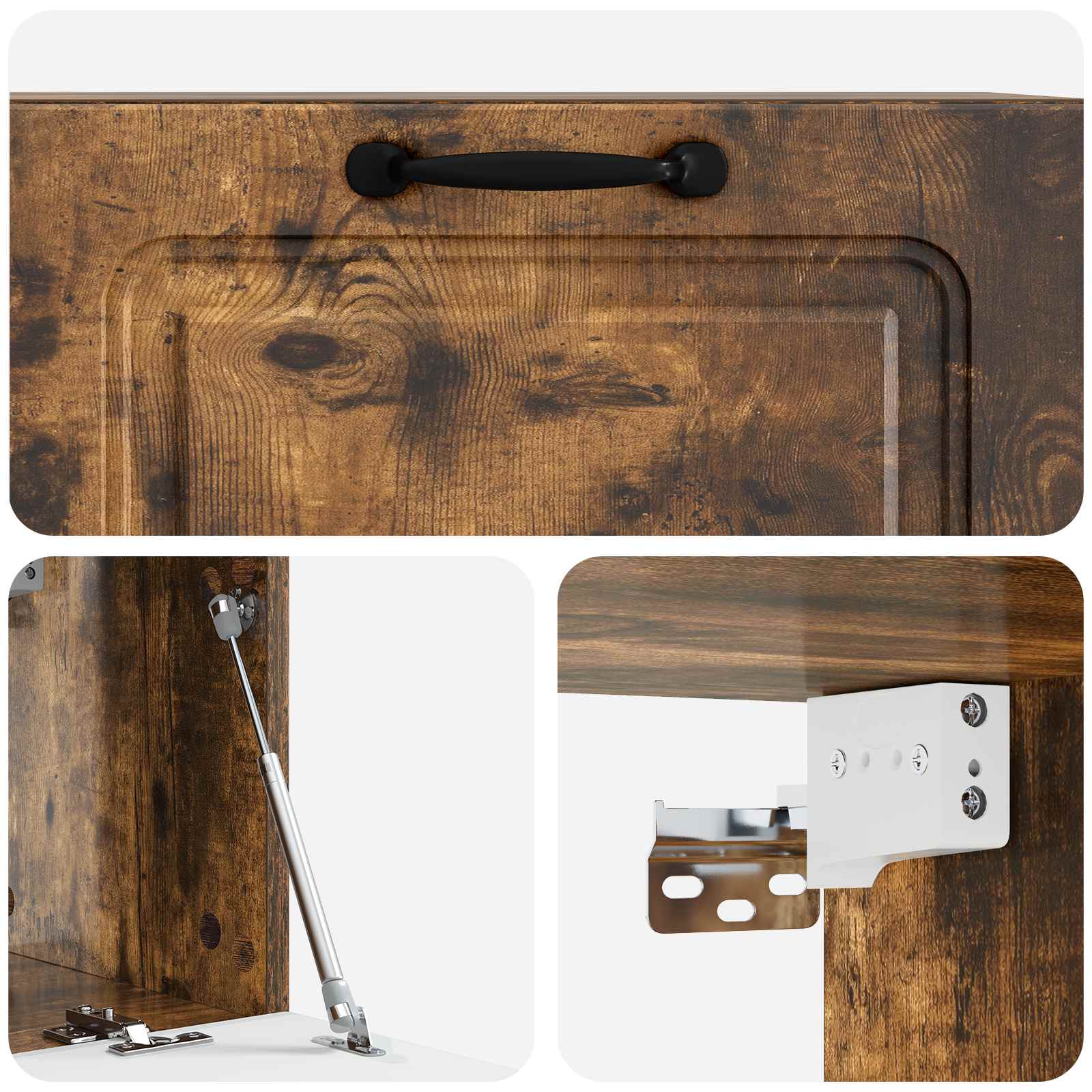 Mobile Porta TV da Muro Rovere Fumo 78,5 x 31 x 30 cm