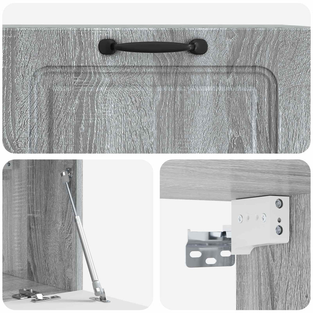 Mobile Porta TV da Muro Grigio Sonoma 78,5 x 31 x 30 cm