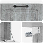 Mobile Porta TV da Muro Grigio Sonoma 78,5 x 31 x 30 cm