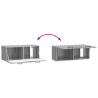 Mobile Porta TV da Muro Grigio Sonoma 78,5 x 31 x 30 cm