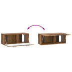 Mobile Porta TV da Muro Legno antico 78,5 x 31 x 30 cm