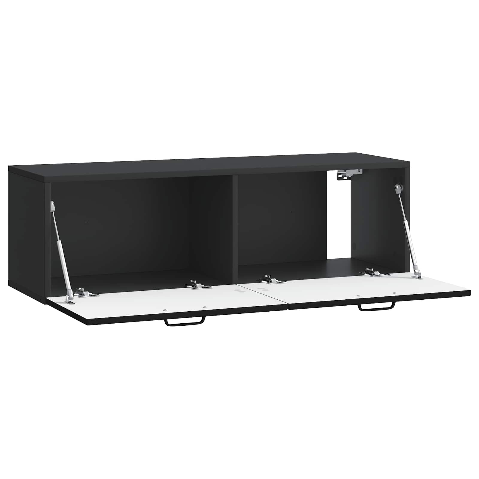 Mobile Porta TV da Muro Montaggio a parete Nero 98 x 31 x 30 cm