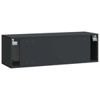 Mobile Porta TV da Muro Montaggio a parete Nero 98 x 31 x 30 cm