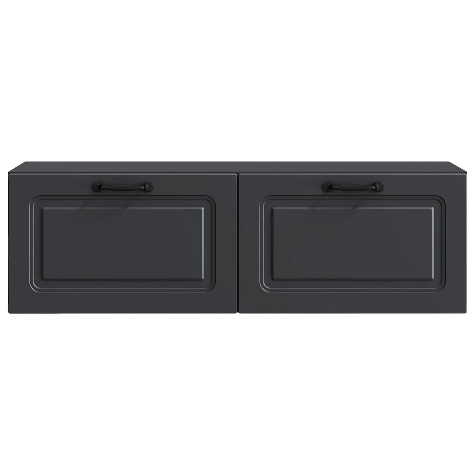 Mobile Porta TV da Muro Montaggio a parete Nero 98 x 31 x 30 cm