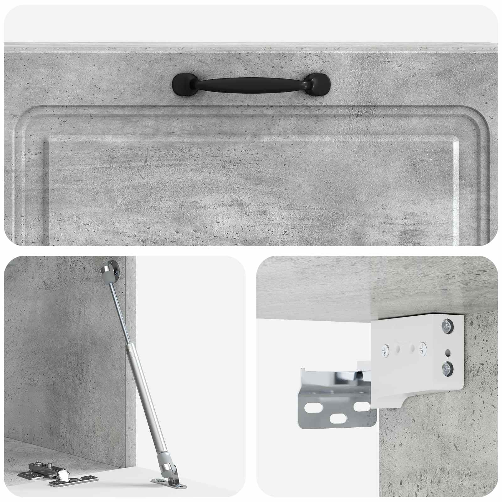 Mobile Porta TV da Muro Grigio Cemento 98 x 31 x 30 cm