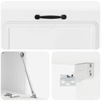 Mobile Porta TV da Muro Bianco Lucido 98 x 31 x 30 cm