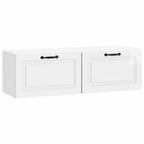 Mobile Porta TV da Muro Bianco Lucido 98 x 31 x 30 cm