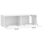 Mobile Porta TV da Muro Bianco Lucido 98 x 31 x 30 cm