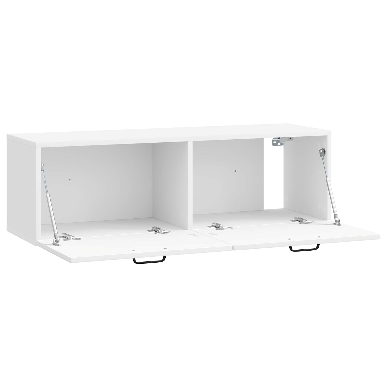 Mobile Porta TV da Muro Bianco Lucido 98 x 31 x 30 cm